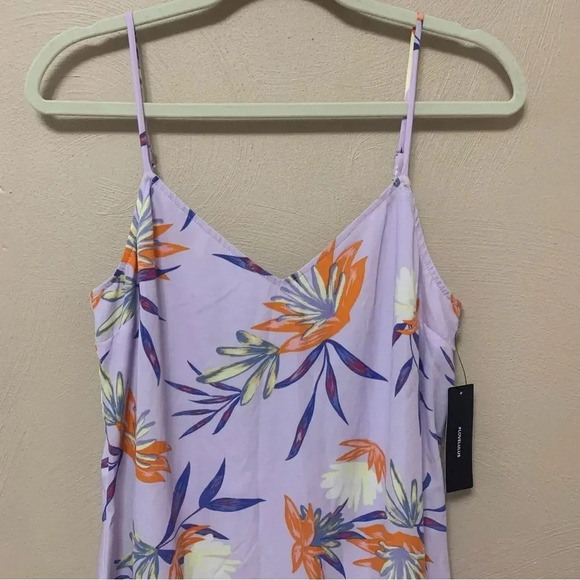 Lulus Quinlynn Lavender Floral Print Midi Dress Size Small NWT New - Picture 5 of 14